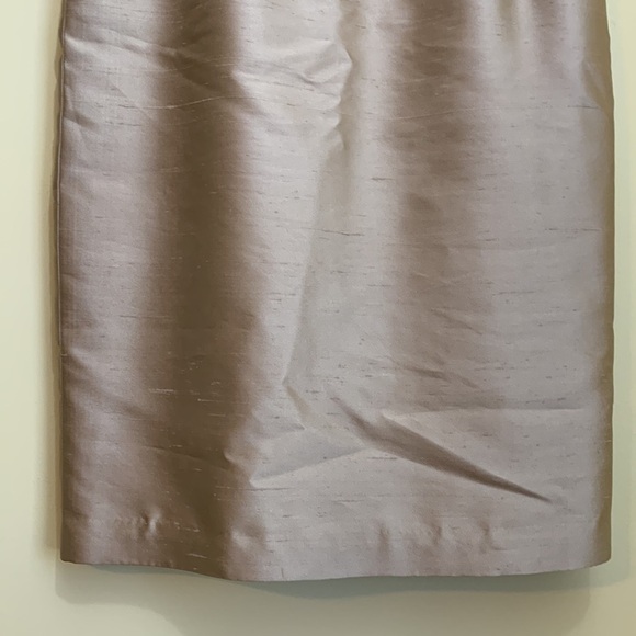 BCBGMaxAzria Cocktail Raw Silk Fully Lined Zip Spaghetti Strap Sheath Dress 10 - Picture 5 of 17